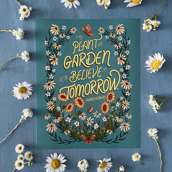 Wildflower Garden Quote Art Print | Carabara Designs | boogie + birdie