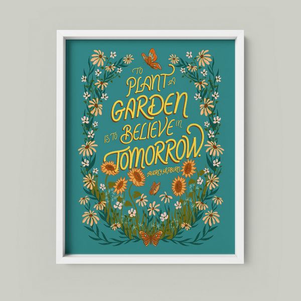 Wildflower Garden Quote Art Print | Carabara Designs | boogie + birdie