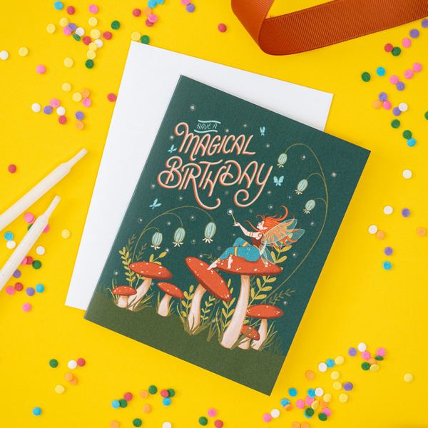 Magical Fairy & Fungi Birthday Card | Carabara Designs | boogie + birdie