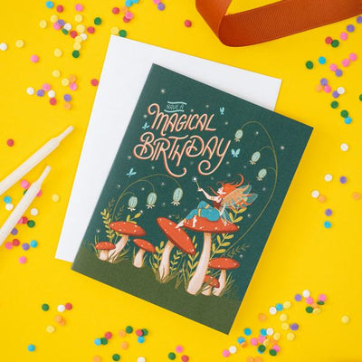 Magical Fairy & Fungi Birthday Card | Carabara Designs | boogie + birdie