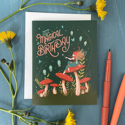 Magical Fairy & Fungi Birthday Card | Carabara Designs | boogie + birdie