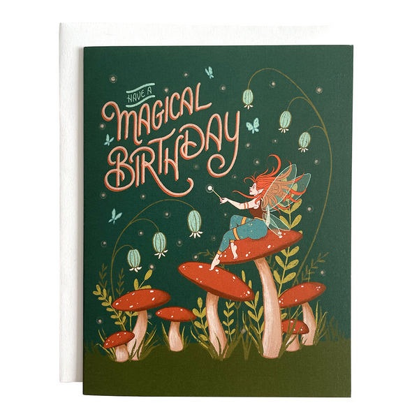 Magical Fairy & Fungi Birthday Card | Carabara Designs | boogie + birdie