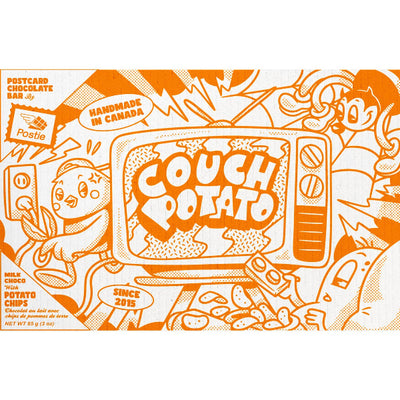 Couch Potato Milk Chocolate Postcard Bar | Postie | boogie + birdie