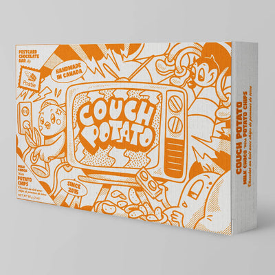 Couch Potato Milk Chocolate Postcard Bar | Postie | boogie + birdie