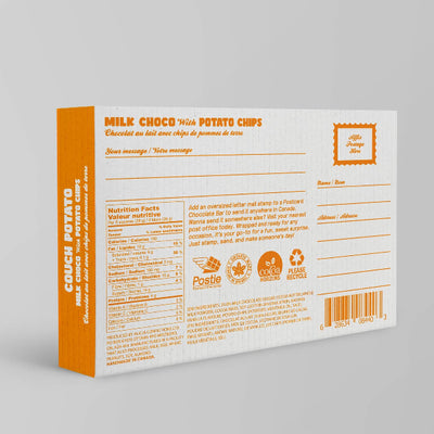 Couch Potato Milk Chocolate Postcard Bar | Postie | boogie + birdie