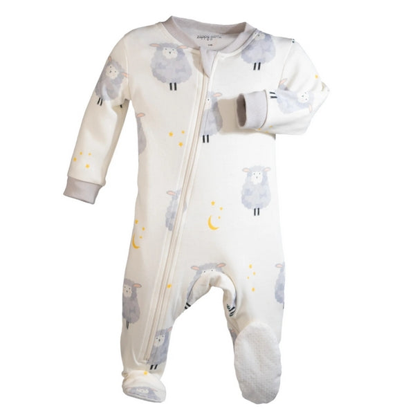 3-6M Count Me To Sleep Sheep 100%Organic Cotton Sleeper | ZippyJamz | boogie + birdie