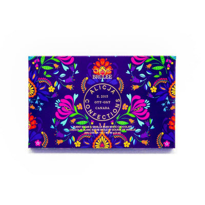 Creme Brulee White Chocolate Postcard Bar | Alicja Confections | boogie + birdie