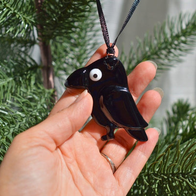 Glass Crow Ornament | Station Pole Nord | boogie + birdie