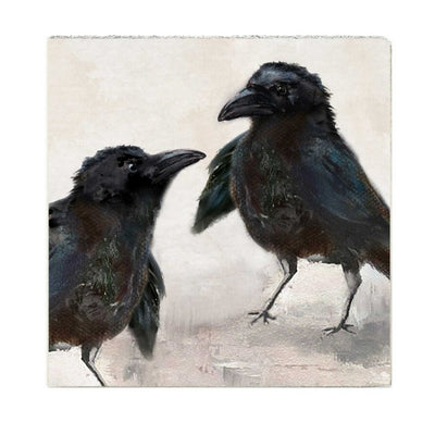 Crows Talking Art Block  (LFS6767) | Cedar Mountain | boogie + birdie