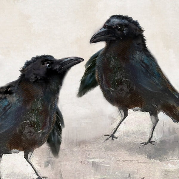 Crows Talking Marble Coaster (MC3027) | Cedar Mountain | boogie + birdie