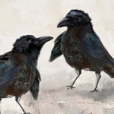 Crows Talking Marble Coaster (MC3027) | Cedar Mountain | boogie + birdie