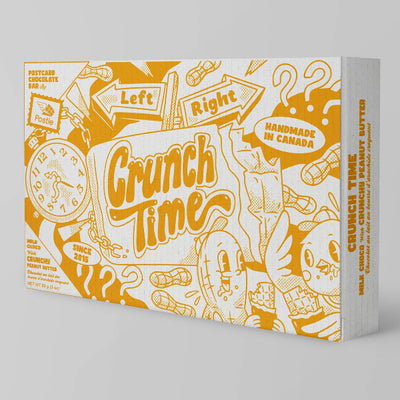 Crunch Time Peanut Butter Milk Chocolate Postcard Bar | Postie | boogie + birdie