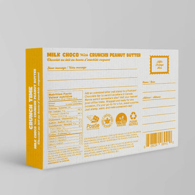 Crunch Time Peanut Butter Milk Chocolate Postcard Bar | Postie | boogie + birdie