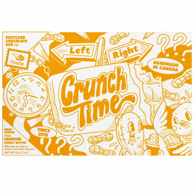 Crunch Time Peanut Butter Milk Chocolate Postcard Bar | Postie | boogie + birdie