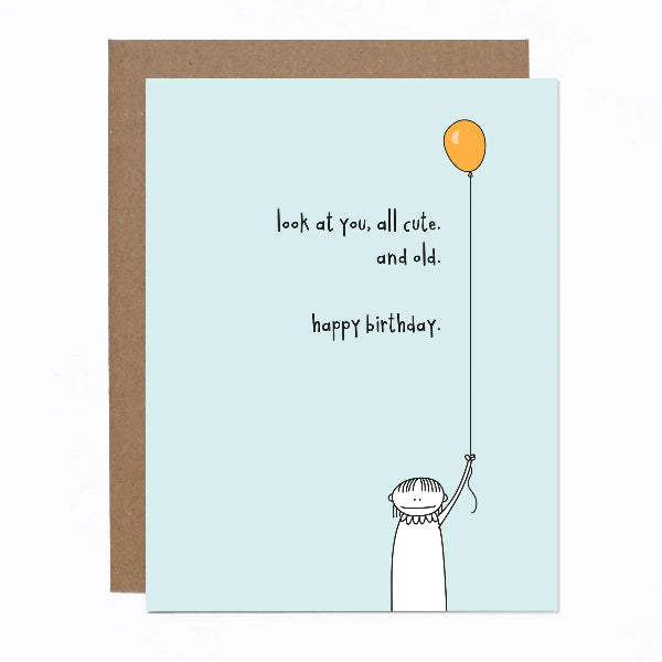 Cute and Old Birthday Card | carolyndraws | boogie + birdie