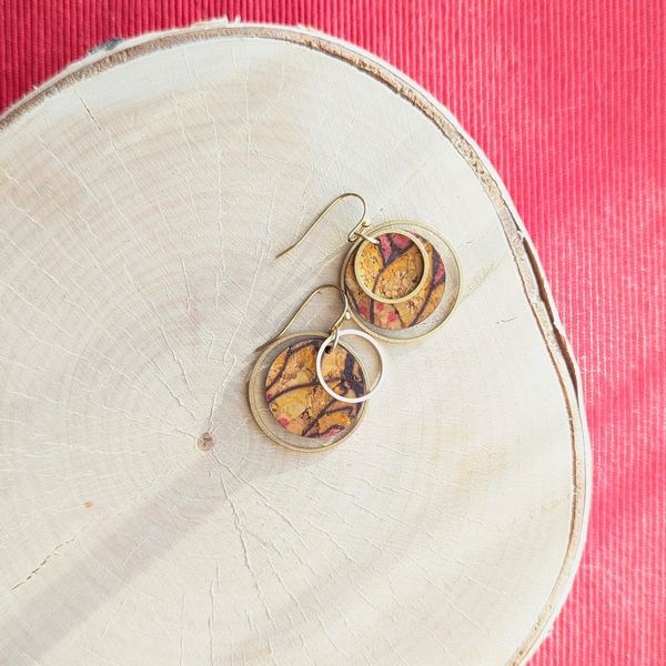 Dahlia Floral Brass Amaya Earrings | Hello Lovely | boogie + birdie