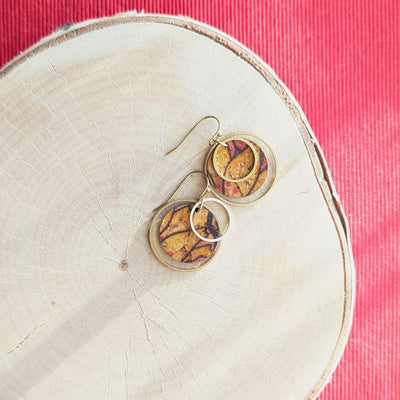 Dahlia Floral Brass Amaya Earrings | Hello Lovely | boogie + birdie
