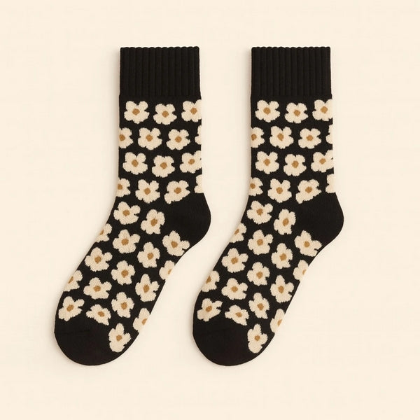 Mary Jane Patterned Floral Crew Socks | Pika & Bear | boogie + birdie