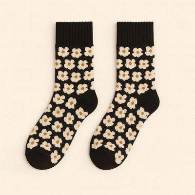 Mary Jane Patterned Floral Crew Socks | Pika & Bear | boogie + birdie