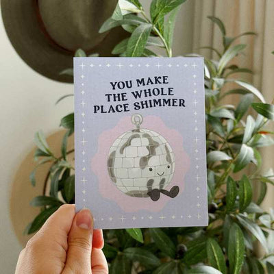 Disco Ball Shimmer Birthday Card | Simple Whimsy | boogie + birdie