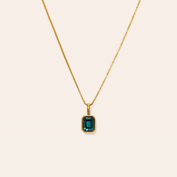 Gold Turquoise December Birthstone Waterproof Necklace | Lover's Tempo | boogie + birdie
