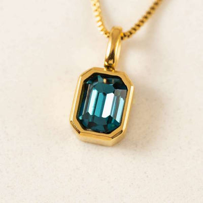 Gold Turquoise December Birthstone Waterproof Necklace | Lover's Tempo | boogie + birdie