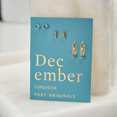 December Turquoise Birthstone Drop Earrings | Foxy Originals | boogie + birdie