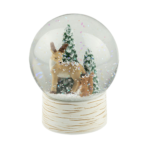 Deer and Squirrel with Trees Snow Globe 3" | Holiday | boogie + birdie