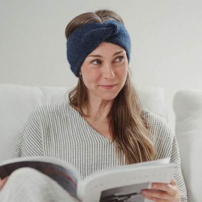 Denim Twisted Alpaca Headband | Pokoloko | boogie + birdie