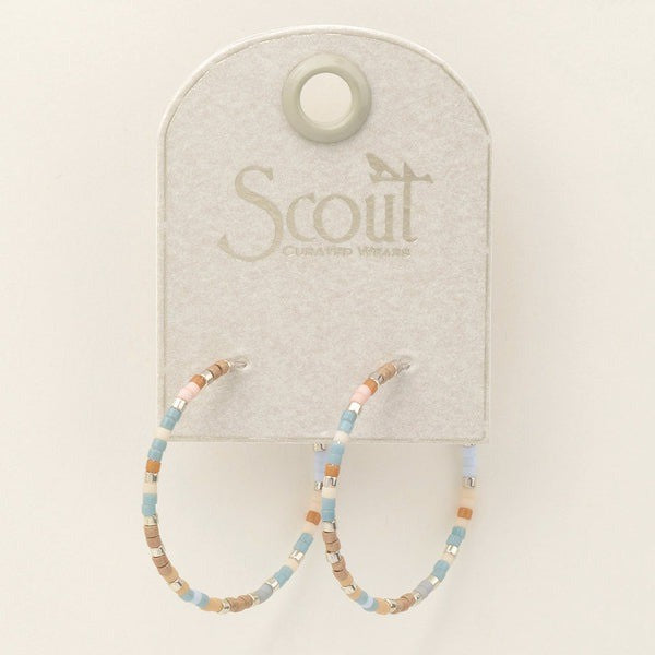 Silver Desert Blue Chromacolour Hoop Earrings | Scout | boogie + birdie