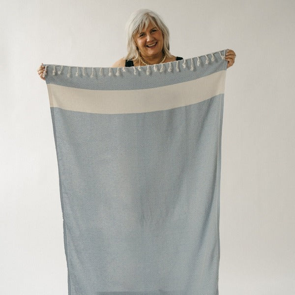 Diamond Blue Jean Turkish Towel | Pokoloko | boogie + birdie