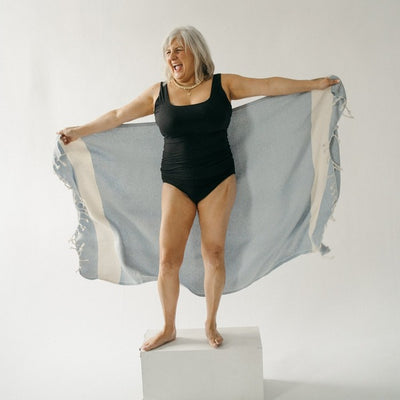 Diamond Blue Jean Turkish Towel | Pokoloko | boogie + birdie