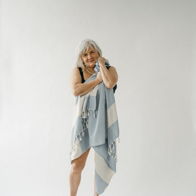 Diamond Blue Jean Turkish Towel | Pokoloko | boogie + birdie