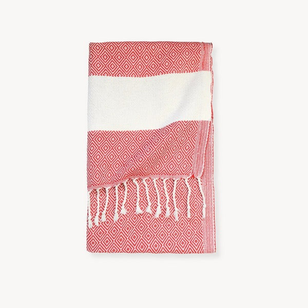 Diamond Red Turkish Hand Towel | Pokoloko | boogie + birdie