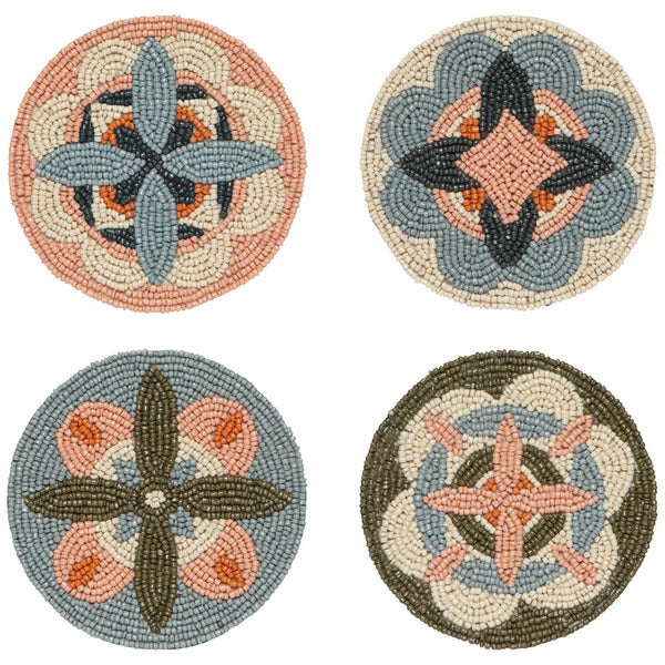 Beaded Disco Coasters | Set of 4 | Danica Studio | boogie + birdie