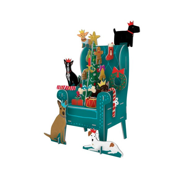 Dogs & Chair Advent Calendar (ROG-POPAL606) | Roger la Borde | boogie + birdie