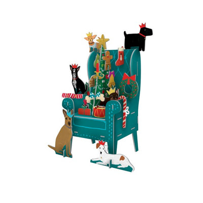 Dogs & Chair Advent Calendar (ROG-POPAL606) | Roger la Borde | boogie + birdie