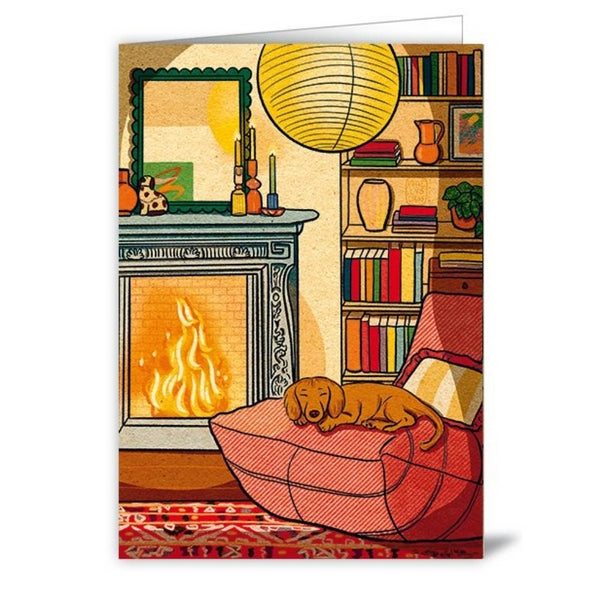 Dog on Chair Christmas Card   | Quire | boogie + birdie