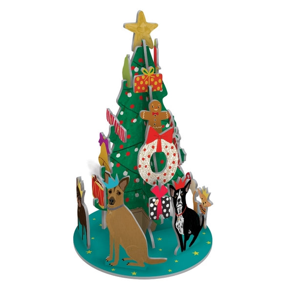Dogs around the Tree 3D Scene Pop & Slot  | Roger La Borde | boogie + birdie