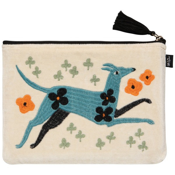 Dogwood Embroidered Flat Pouch | Danica Studio | boogie + birdie