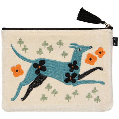 Dogwood Embroidered Flat Pouch | Danica Studio | boogie + birdie