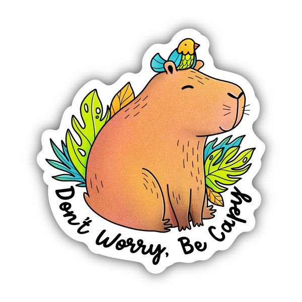 Don't Worry Be Capy Sticker | Big Moods | boogie + birdie