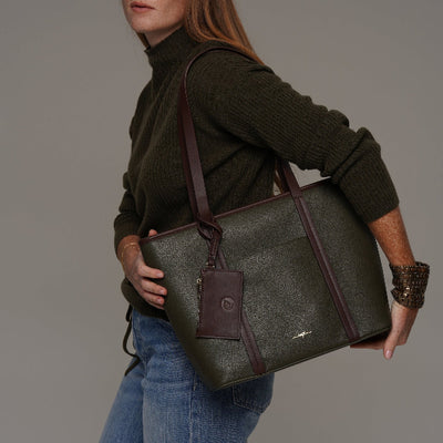 Green Juliette Tote Bag | espe vegan bags | boogie + birdie