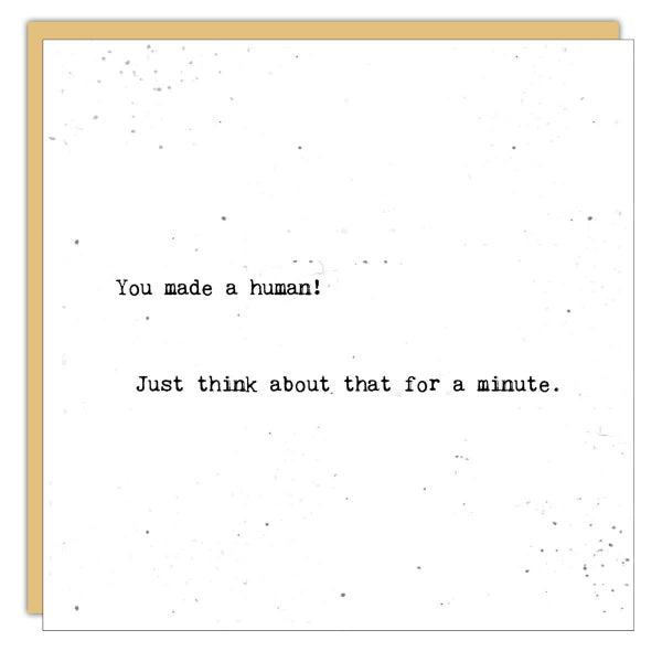 You Made a Human Baby Card (SLG1130) | Cedar Mountain | boogie + birdie