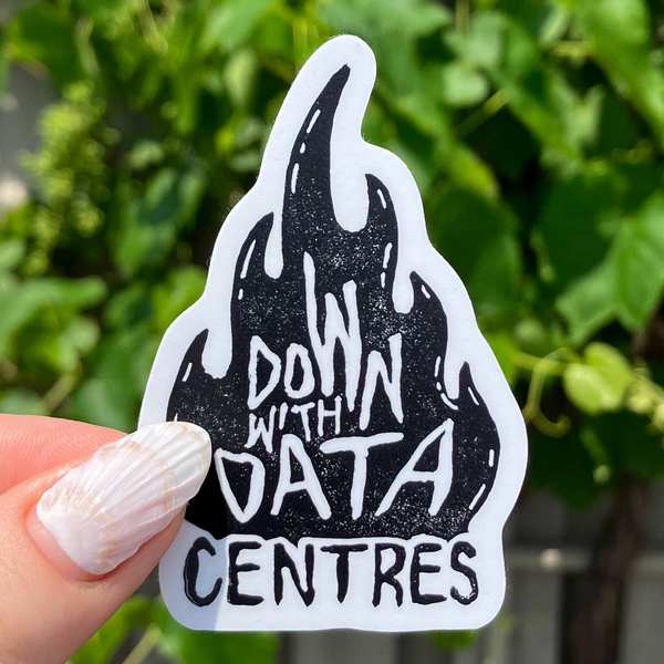 Down with Data Centres Sticker | Le Petit Lapin | boogie + birdie
