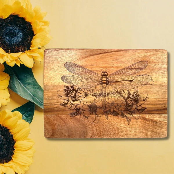 Dragonfly Acacia Serving Board | Lynn & Liana | boogie + birdie 