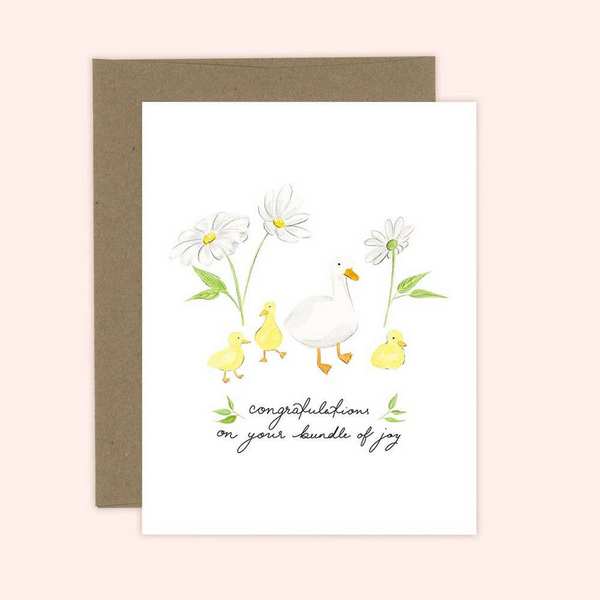 Bundle of Joy Ducklings Baby Card | Almeida Illustrations | boogie + birdie