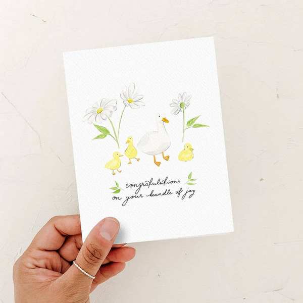 Bundle of Joy Ducklings Baby Card | Almeida Illustrations | boogie + birdie
