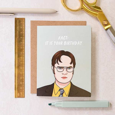 Fact It's Your Birthday Dwight Birthday Card | Simple Whimsy | boogie + birdie