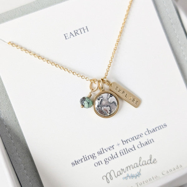 Gold Earth & Explore Cluster Necklace  | Marmalade | boogie + birdie